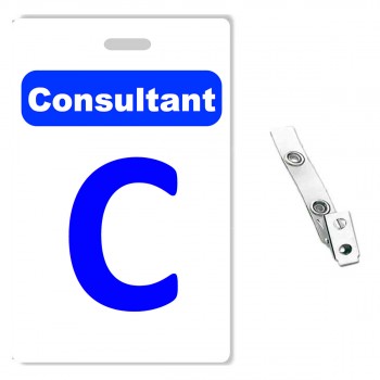 Custom Printed PVC Consultant Badges - 10 pack